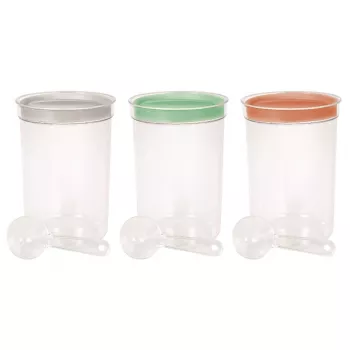 CURVER ciotola rotonda per alimenti con cucchiaio, 1,7L, colore assortito, plastica senza BPA