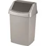 CURVER Click-it 25L pattumiera a pedale, argento, 32,5 x 26,5 x 50,5 cm