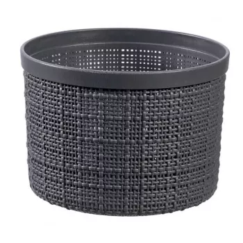 CURVER cesto con coperchio Jute rotondo 2L Ø17x13cm grigio scuro