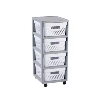 CURVER Infinity carrello con 4 scomparti 11L 30x36x69cm grigio/bianco