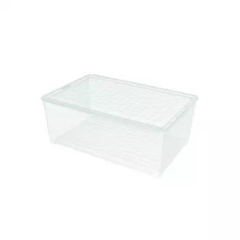 CURVER scatola con coperchio scatola in tessuto 45L 59,6x39,4x23cm trasparente