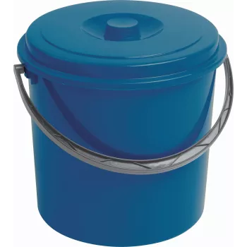 CURVER secchio con coperchio 12L blu - secchio multiuso per riporre e pulire