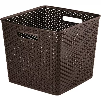 CURVER My Style cesto portatutto quadrato 25L marrone scuro 32,5x32,5x28cm
