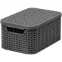 CURVER Style S scatola portatutto con coperchio, 29,1 x 19,8 x 14,2 cm, grigio scuro, 8,2L