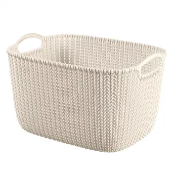 CURVER cesto Knit L rettangolare 19L 40x30x23cm bianco