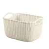 CURVER Knit Collection cesto portatutto rettangolare S 8L bianco 30x22x17 cm