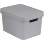 Curver Infinity Recycled 17L scatola portatutto con coperchio, grigio, 36x27x22 cm