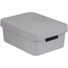 Curver Infinity Recycled 11L scatola portatutto con coperchio, grigio, 36x27x14cm