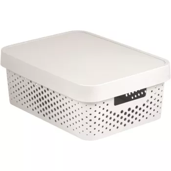 Curver Infinity Recycled 11L scatola portatutto con coperchio, bianco