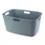 CURVER Softex 45L cesto portabiancheria rettangolare con maniglie integrate, petrolio, 57x37x27 cm