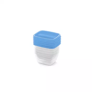CURVER set contenitori rettangolari 5x0,25L Vedo trasparente blu