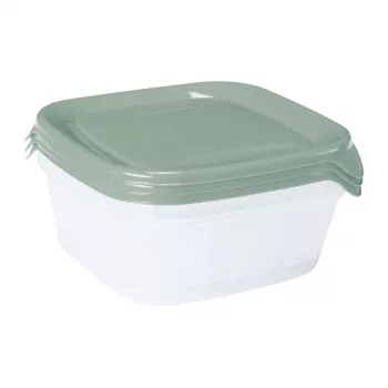 CURVER Fresh&Go set contenitori per alimenti quadrati 3 x 0,8 L verde