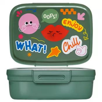 CURVER Snap Box contenitore rettangolare con divisorio 1,8L verde