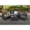 KETER set arredi da giardino Corfu grigio - divano 4 posti, 2 poltrone, tavolino