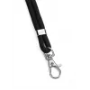 DURABLE lanyard in tessuto rPET con moschettone, nero, confezione da 10