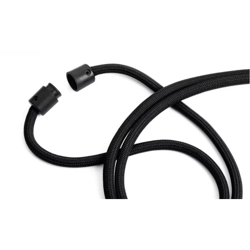 DURABLE lanyard in tessuto rPET con moschettone, nero, confezione da 10