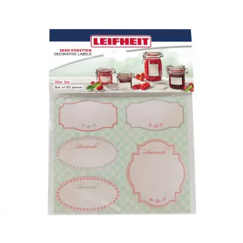 LEIFHEIT set di adesivi decorativi per barattoli, pastello