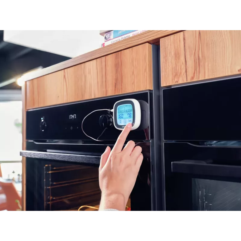 LEIFHEIT Termometro digitale da arrosto e griglia con sonda in acciaio inox, timer e programmi carne preimpostati