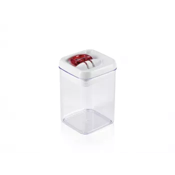 LEIFHEIT Fresh&Easy contenitore per alimenti 800 ml, ermetico, impilabile, senza BPA, trasparente con coperchio bianco/verde