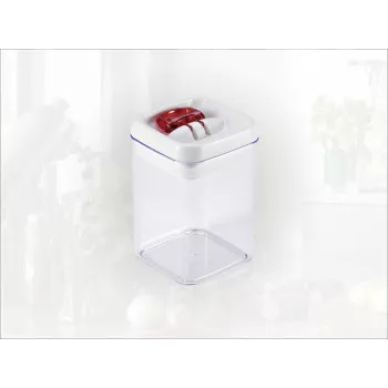 LEIFHEIT Fresh&Easy contenitore per alimenti 800 ml, ermetico, impilabile, senza BPA, trasparente con coperchio bianco/verde