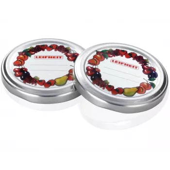 LEIFHEIT Coperchi per barattoli da conserva 10 pz. Ø6,6 cm per barattoli con bordo rotondo Ø5,7 cm – Coperchi ermetici in plastica bianca