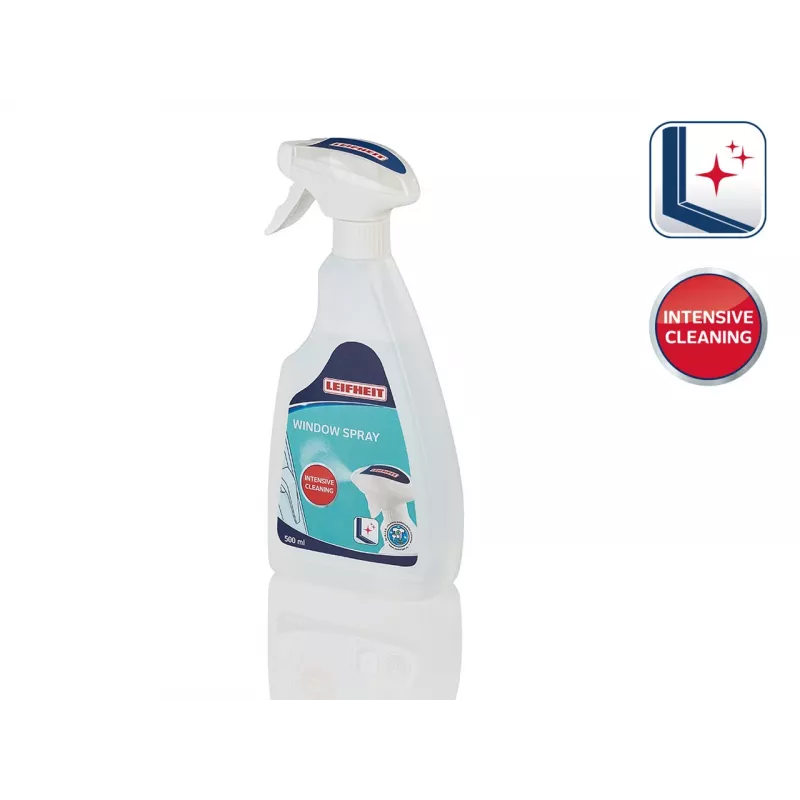 LEIFHEIT Detergente concentrato per vetri 500 ml – Produce 5 L di detergente senza aloni per vetro, finestre, specchi e piastrelle, ottimizzato per lavavetri