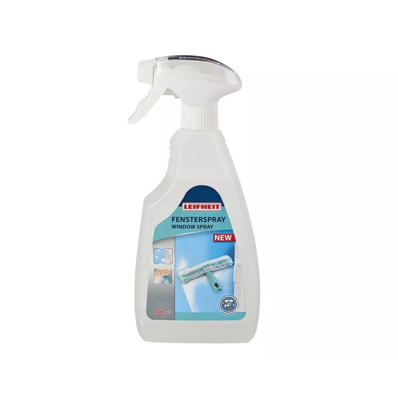 LEIFHEIT Detergente concentrato per vetri 500 ml – Produce 5 L di detergente senza aloni per vetro, finestre, specchi e piastrelle, ottimizzato per lavavetri