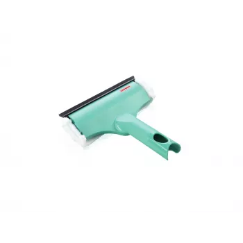 LEIFHEIT Detergente per finestre e telai 3in1 Mini micro duo - Testa in microfibra 20 cm con tergivetro integrato, compatibile con Click System
