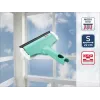 LEIFHEIT Detergente per finestre e telai 3in1 Mini micro duo - Testa in microfibra 20 cm con tergivetro integrato, compatibile con Click System