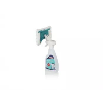 LEIFHEIT Detergente concentrato per vetri con detergente, 500 ml, formula senza aloni per finestre, specchi, vetro, box doccia, piastrelle, compatibile con lavavetri e pulizia manuale