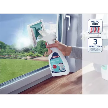 LEIFHEIT Detergente concentrato per vetri con detergente, 500 ml, formula senza aloni per finestre, specchi, vetro, box doccia, piastrelle, compatibile con lavavetri e pulizia manuale