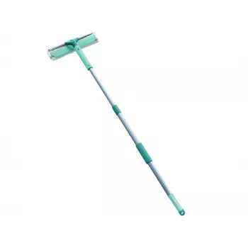 LEIFHEIT Classic tergivetro con asta telescopica 100-155 cm, tergivetro 33 cm, senza aloni, verde/bianco