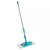 LEIFHEIT PowerClean M spazzola per pavimenti con asta telescopica, 33 cm, verde/grigio