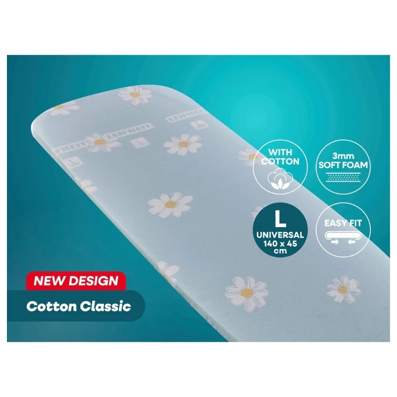 LEIFHEIT copertura asse da stiro Cotton Classic L/Universal 140x45 cm
