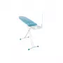 LEIFHEIT Air Board Express L Solid asse da stiro 130x38 cm con tecnologia Thermo-Reflect, regolabile in altezza 75-98 cm, pieghevole, forma ergonomica, piedini antiscivolo, appoggio ferro, fermacavo, bianco/blu