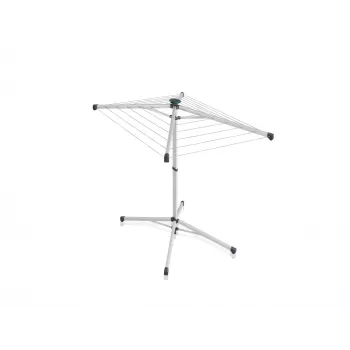 LEIFHEIT LinoPop-Up 140 stendibiancheria rotativo, 14 m di stenditura, telaio in alluminio, grigio/blu