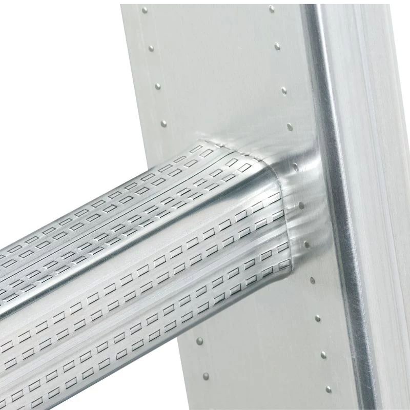 Hailo ProfiStep duo 7218-007 scala a castello in alluminio, 2x25 gradini, altezza di lavoro max. 9,5 m, argento