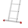 Hailo ProfiStep duo 7218-007 scala a castello in alluminio, 2x25 gradini, altezza di lavoro max. 9,5 m, argento