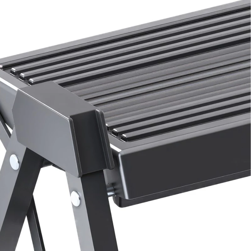 HAILO StepFix scala pieghevole a 2 gradini in acciaio nero