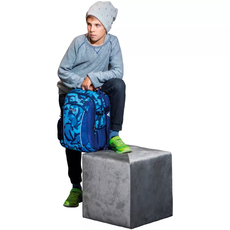 Herlitz Ultimate zaino scolastico 24L 50043057, Camo Blue