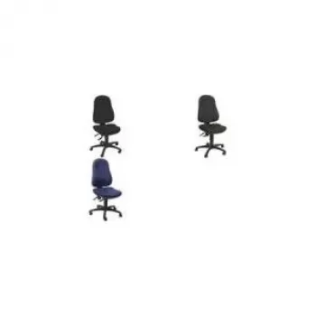 TOPSTAR Point 70 sedia da ufficio girevole, rivestimento in tessuto, nera, meccanismo a contatto permanente, schienale regolabile in altezza, certificata GS 8170 G20