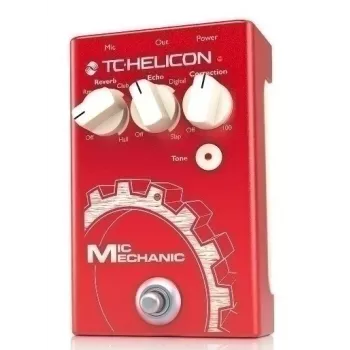 TC Helicon Mic Mechanic 2 pedale effetti vocali con riverbero, echo, correzione dell'intonazione e Adaptive Tone