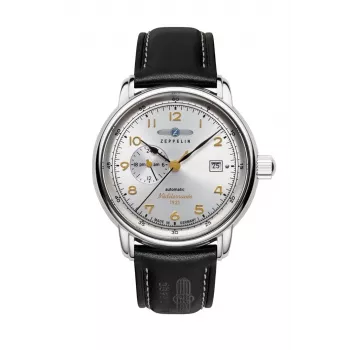 Zeppelin Mediterranee 96681 orologio automatico da uomo, 40mm, quadrante blu, cinturino in pelle blu