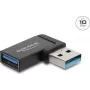 Delock adattatore USB 10 Gbps Type-A maschio su femmina, angolato a sinistra
