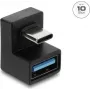 Delock adattatore USB 3.2 Gen 2 Type-C maschio su USB-A femmina, a U, 10 Gbps, nero
