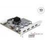Delock scheda PCI Express x4 a 4 x USB 10 Gbps USB Type-A dual channel