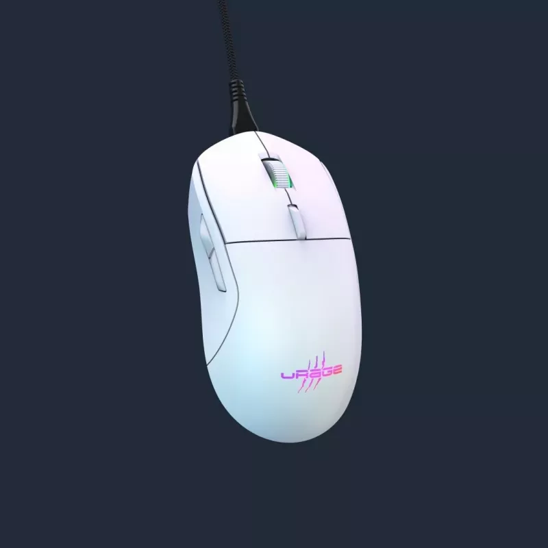 Hama uRage Reaper 250 mouse da gaming, con filo, ottico, 6200 DPI, 6 tasti, RGB, bianco