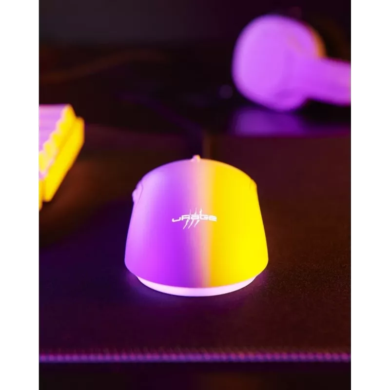 Hama uRage Reaper 250 mouse da gaming, con filo, ottico, 6200 DPI, 6 tasti, RGB, bianco