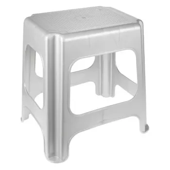 KEEEPER Maxi Max sgabello a gradino, grigio chiaro, 41 x 33,5 x 42,5 cm, portata 150 kg, antiscivolo, impilabile