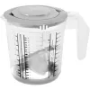 KEEEPER Matteo caraffa graduata con base antiscivolo e spremiagrumi nel coperchio, 1L, trasparente/grigio